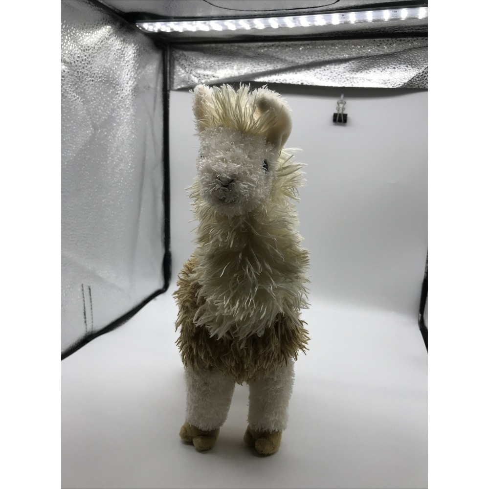 Douglas Cuddle Toys Llama Plush Stuffed Animal Tan Cream Shaggy 1742 11 inch - Picture 2 of 6